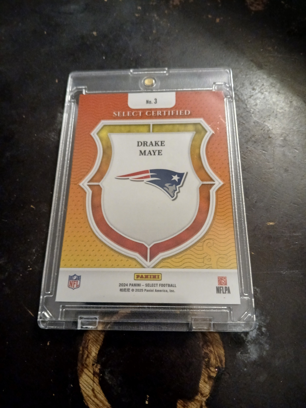Drake Maye Autographed Rookie Card - Orange/Yellow Shield Design - Picture 2 of 2